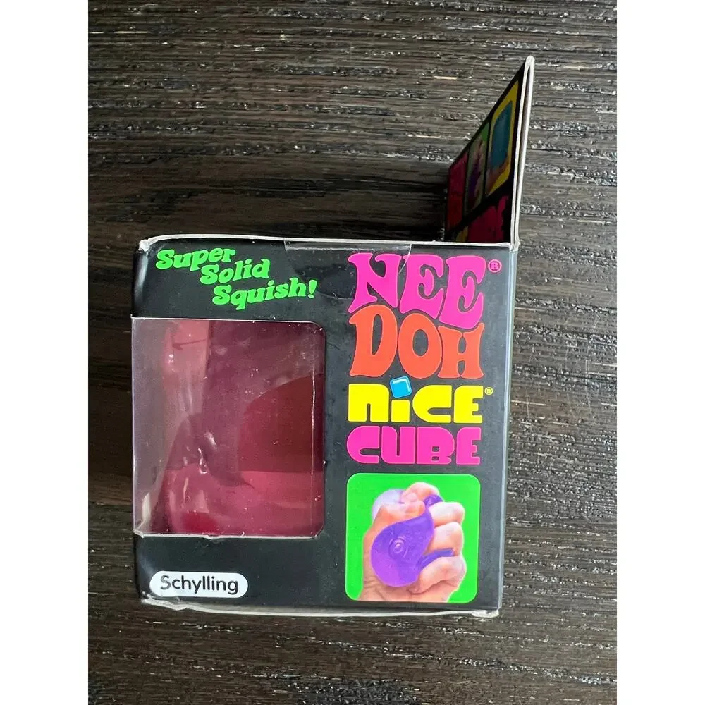 NeeDoh Nice Cube - PINK | The Original Sensory Ice Cube Squish - NIB!